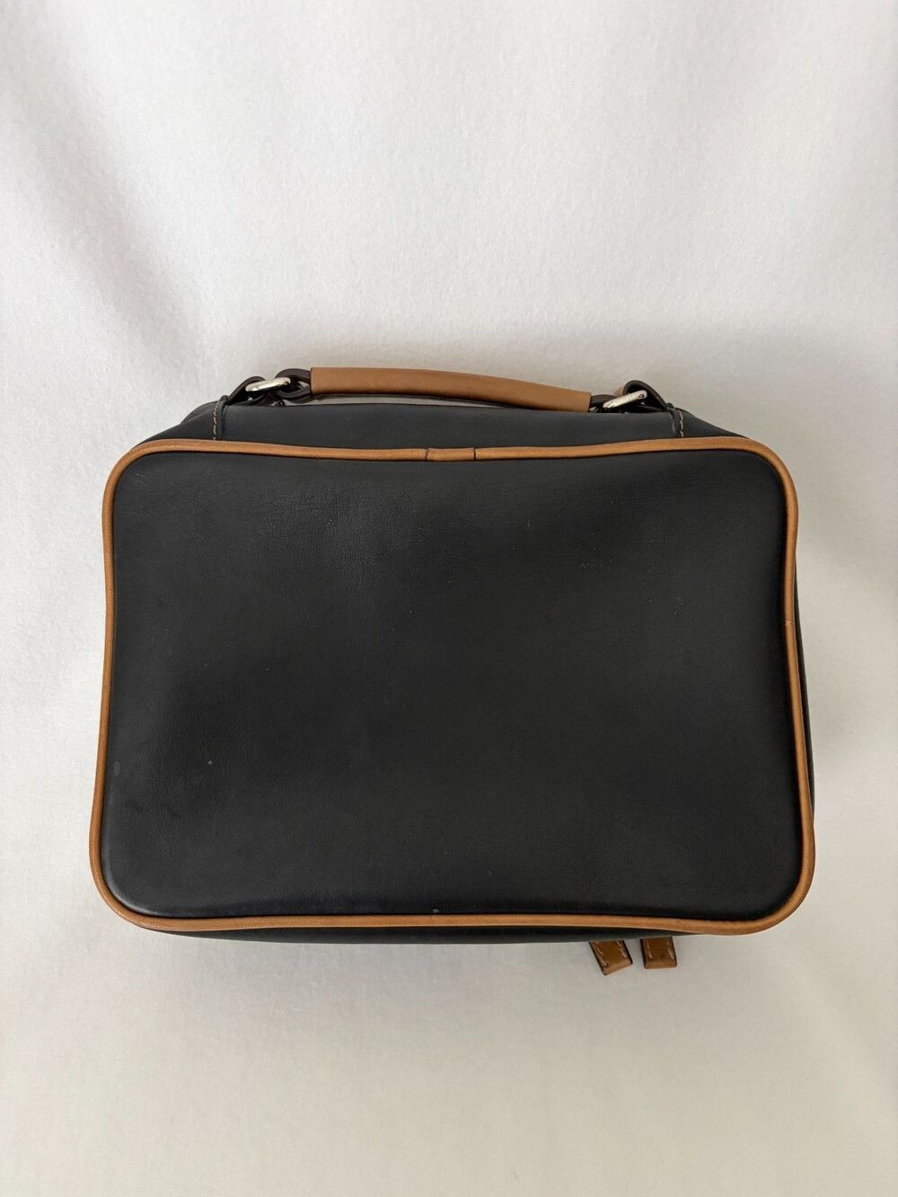 COACH Vintage Leather Toiletry Bag Costmetic Pouch Black - Picture 3 of 14
